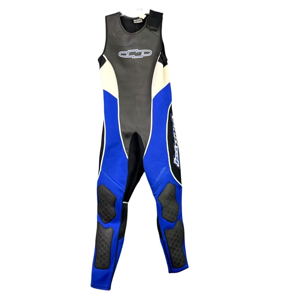 Jetpilot Long John Wetsuit Mens Blue MediumSleeveless Padded Knees Surf Scuba